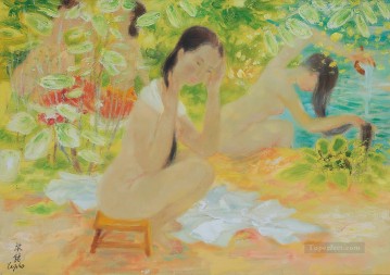 the bath of psyche Painting - LE BAIN THE BATH Asian